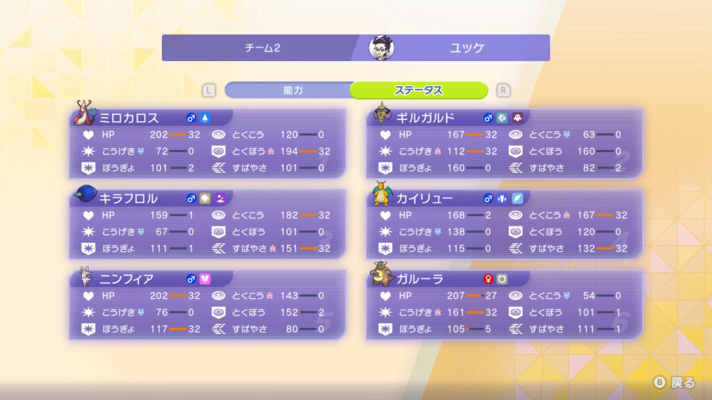 ポケモンチャンピオンズ　マスターボール級到達パーティ２