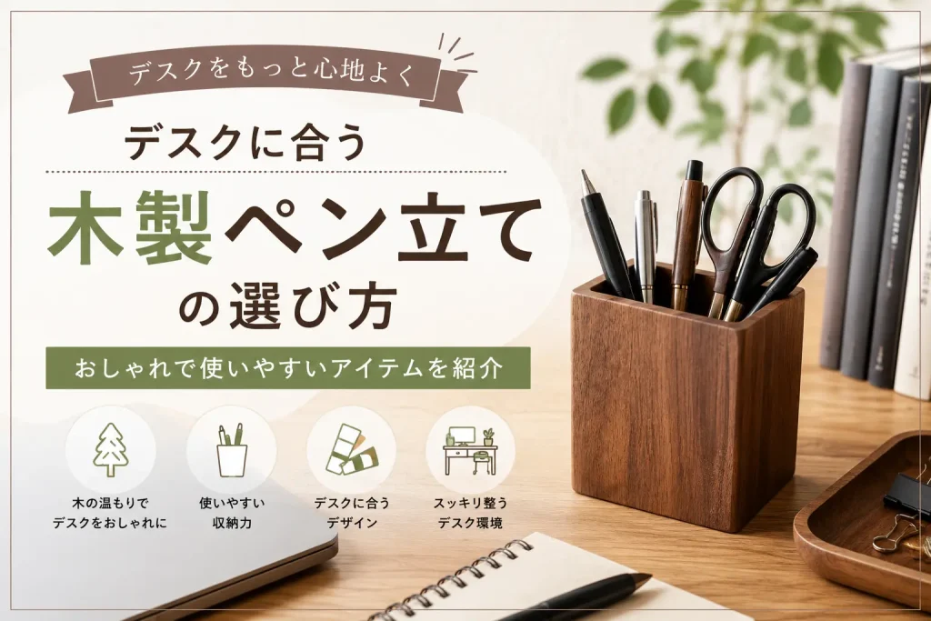 デスクに合う木製ペン立ての選び方|おしゃれで使いやすいアイテムを紹介